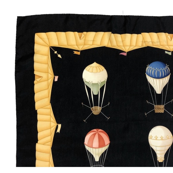 Authentic BVLGARI Balloon Pattern Silk 100% Scarf - Picture 2 of 8